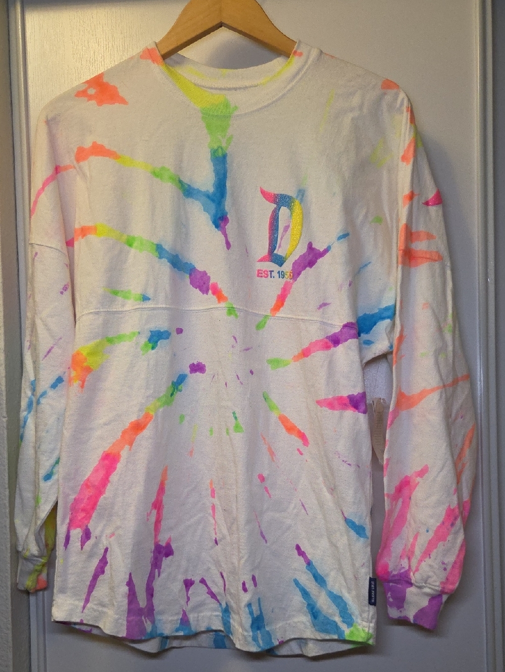 Disneyland Resort Spirit Jersey Tie Dye Long Sleeve Size XS NWT